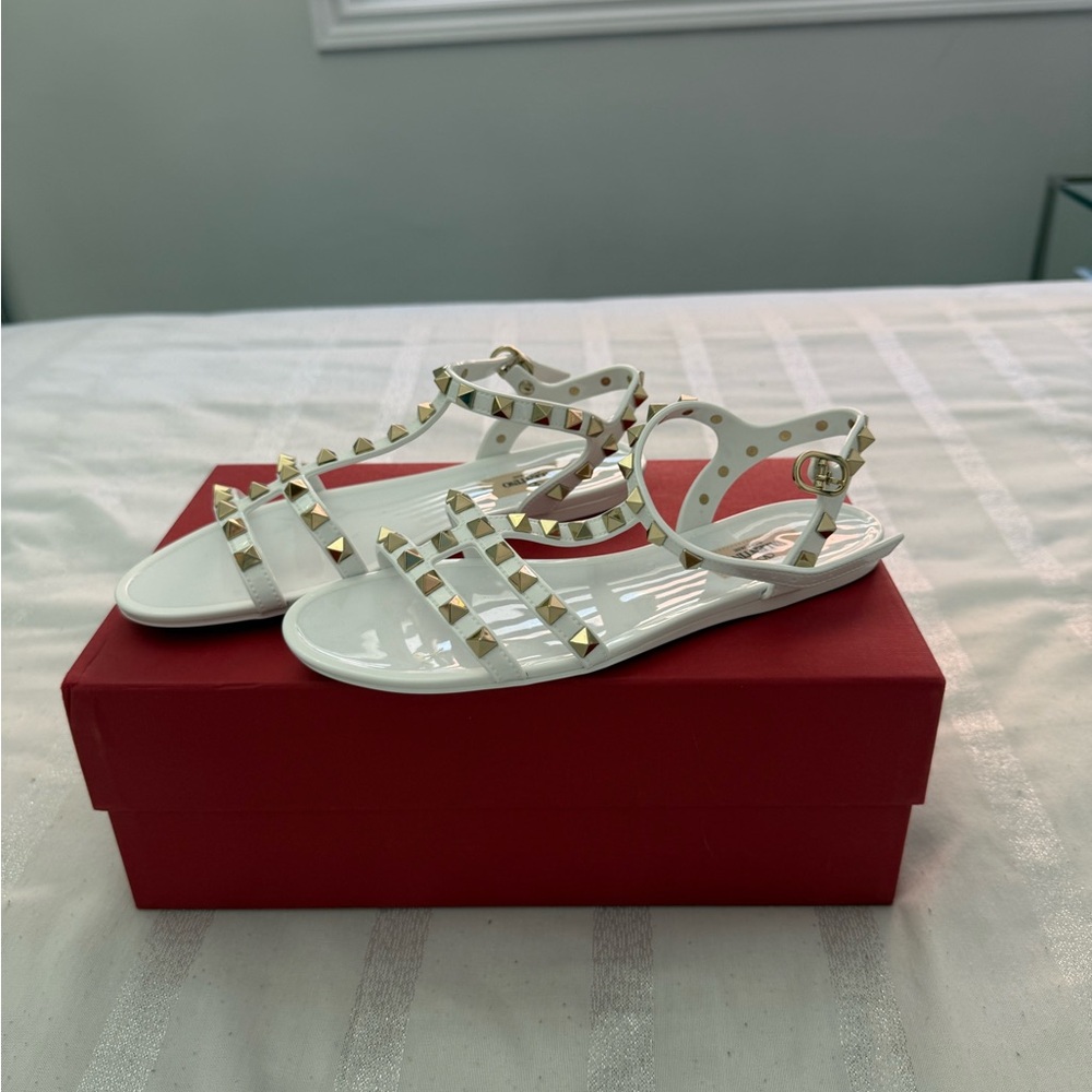 Valentino Rockstud Jelly Sandals